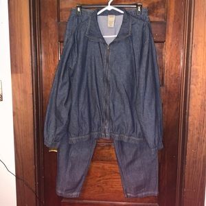 Mens Denim Track Suit